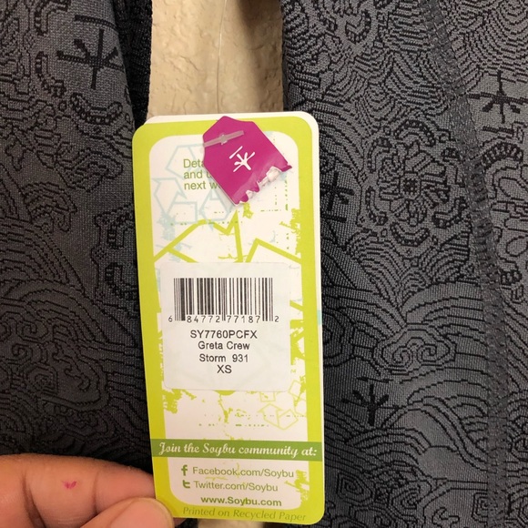 ⭐️Soybu XS Greta Crew Neck Long Sleeve Gray - Picture 7 of 7